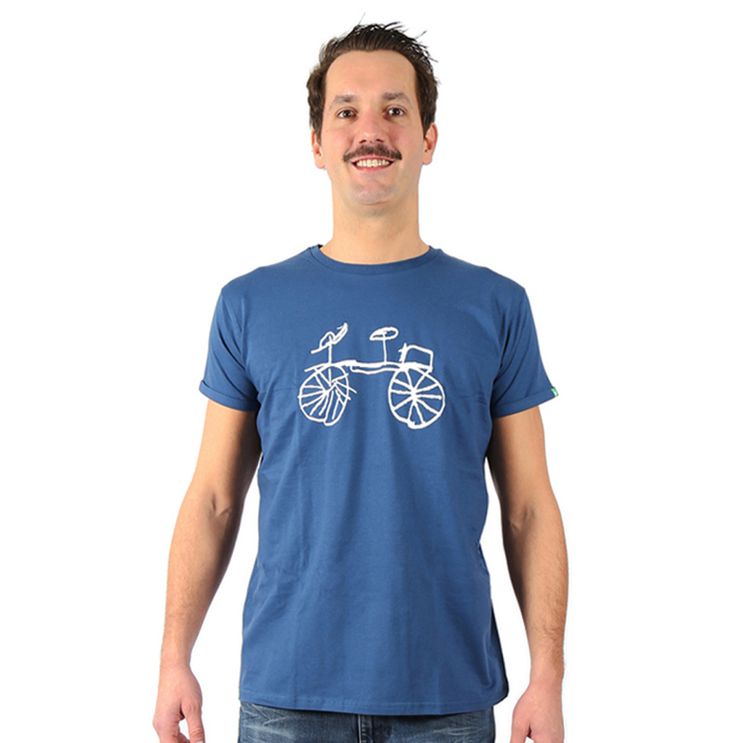 BAISIKELI Männer Shirt Blau