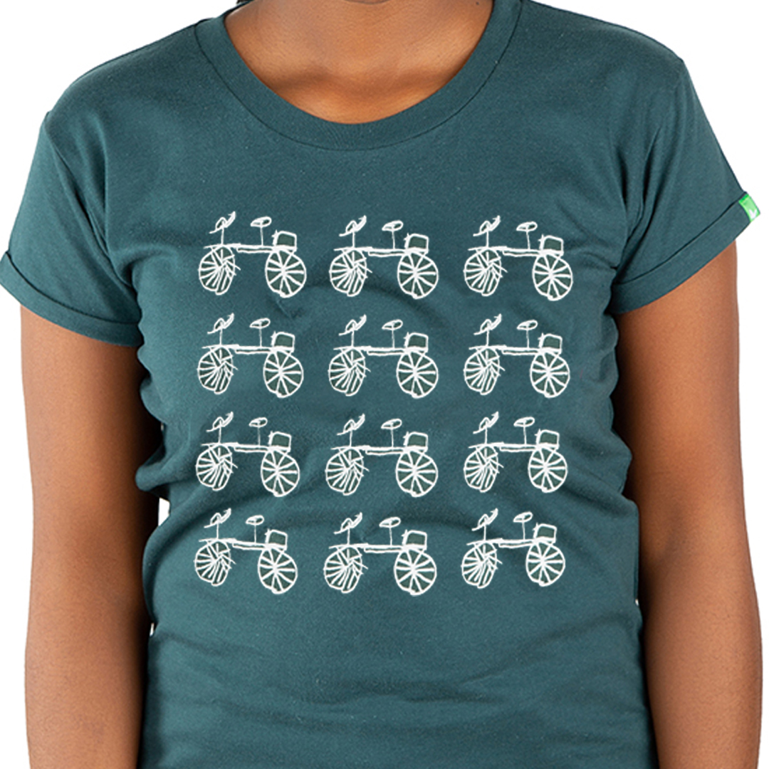 BAISIKELI V.2 Frauen Shirt Dunkelgrün