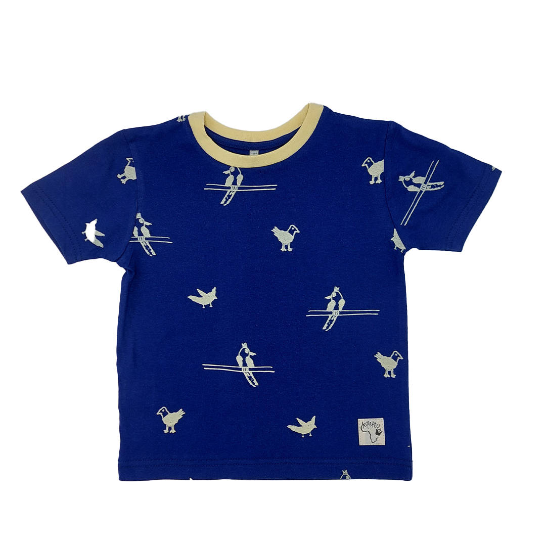 BIRDS Kinder Shirt Mitternachtsblau