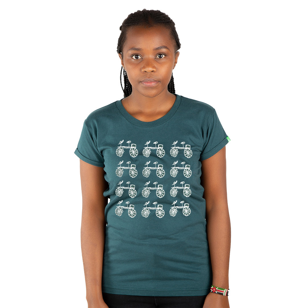 BAISIKELI V.2 Frauen Shirt Dunkelgrün