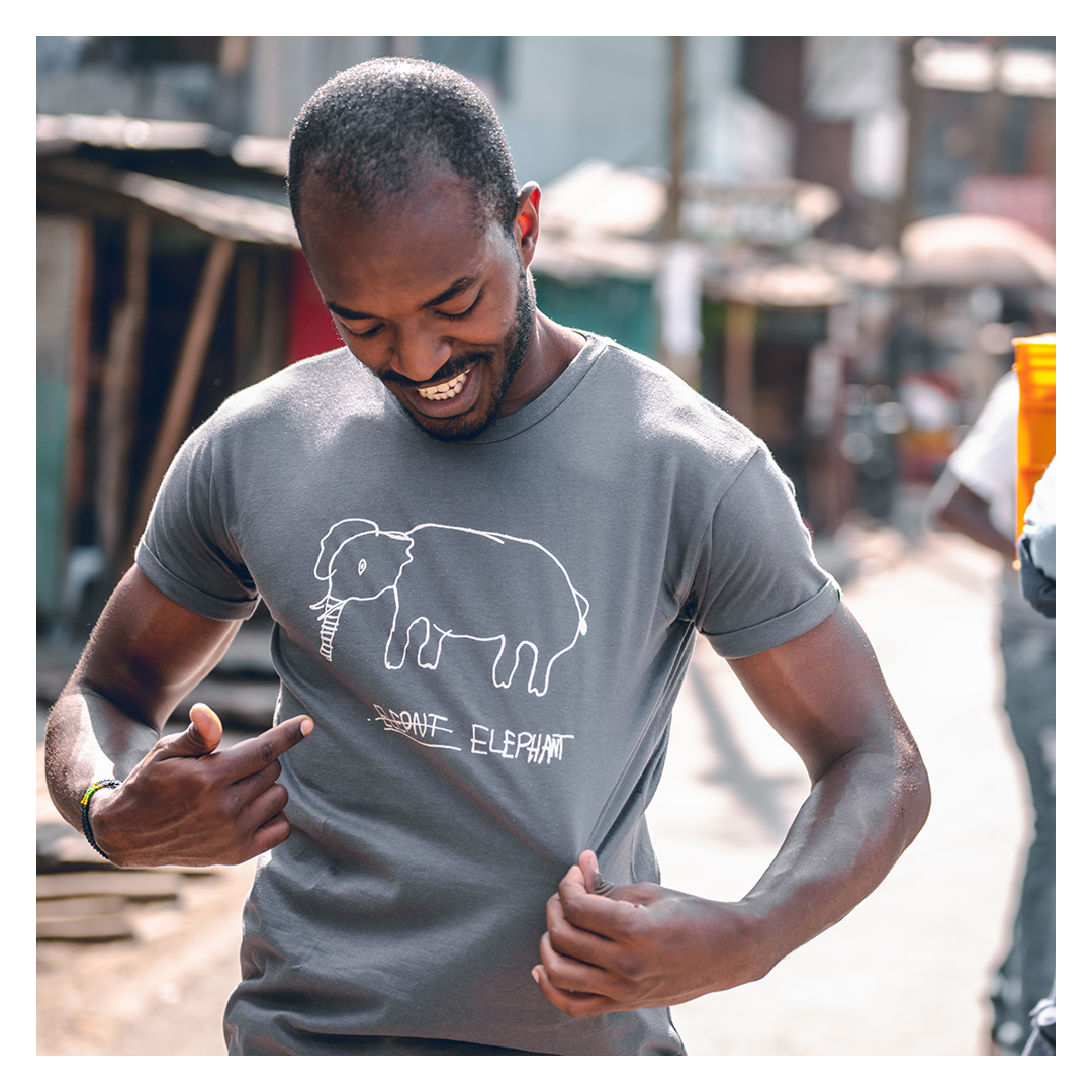 ELEPHANT Männer Shirt Dunkelgrau