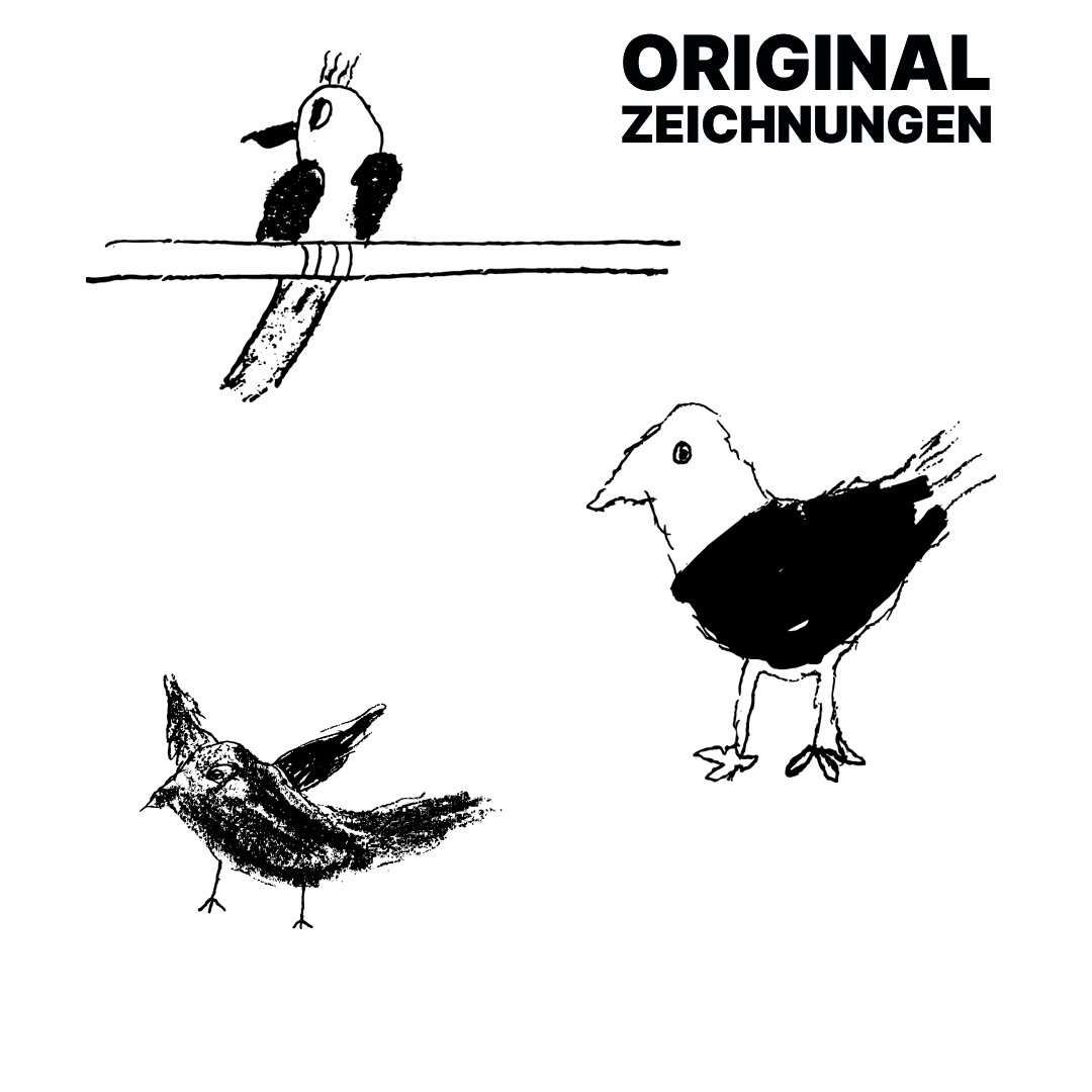 BIRDS Kinder Shirt Mitternachtsblau