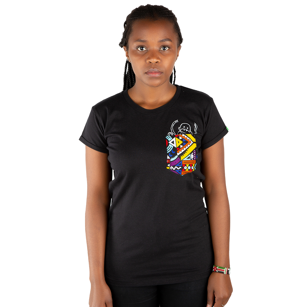 NYANI Frauen Shirt Schwarz