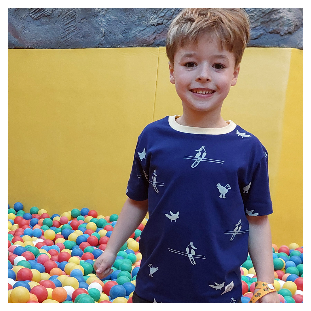 BIRDS Kinder Shirt Mitternachtsblau