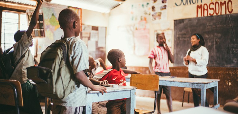 Unterricht in einer unserer unterstützten Schulen