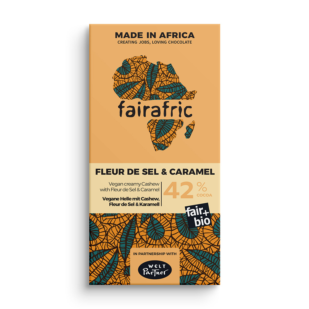 Schokolade 42% Fleur de sel & Caramel | 80g Tafel