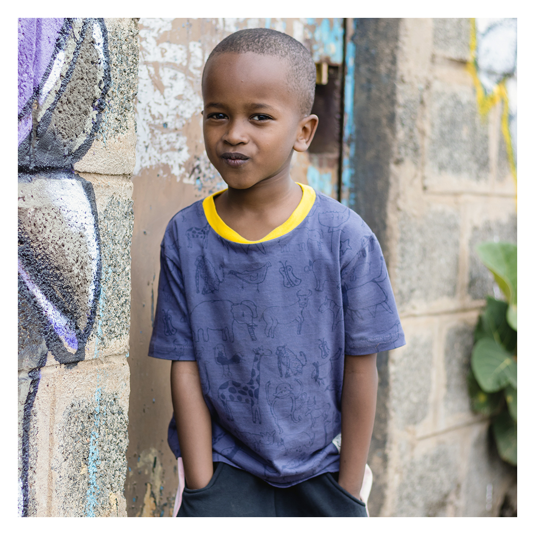 WANYAMA Kinder Shirt Charcoal Grau
