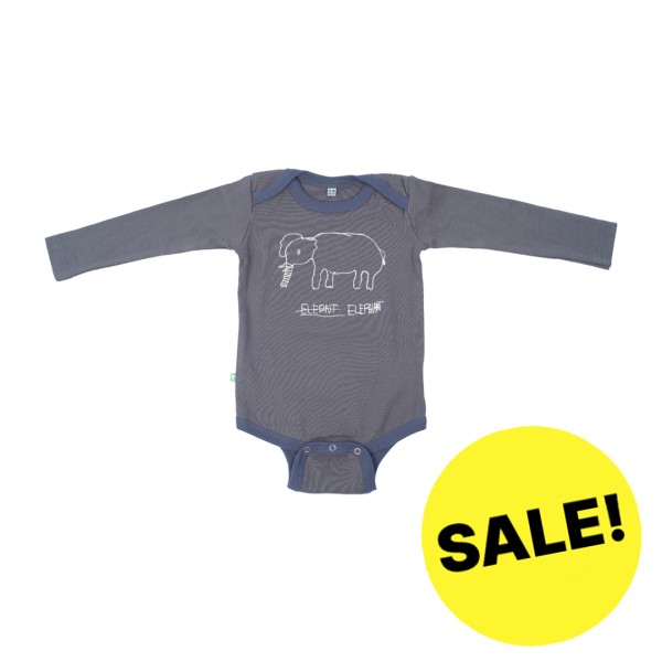 ELEPHANT Babybody Dunkelgrau