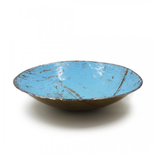 Schale aus recycelten Ölfässern 38 cm Made in Burkina Faso