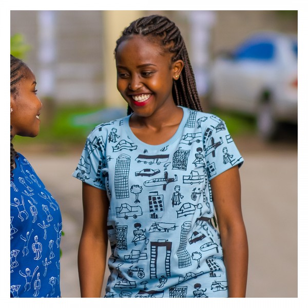 NAIROBI CITY Frauen Shirt Hellblau